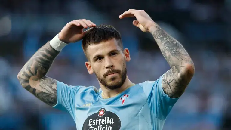 Carles Pérez tras el partido del Girona