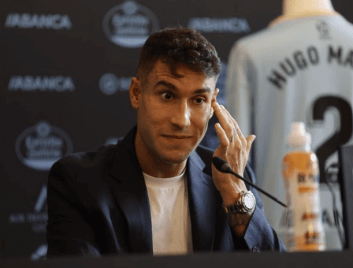 Hugo Mallo en su adiós al Celta