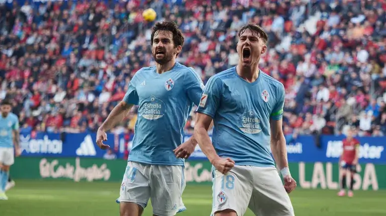 El Celta asalta El Sadar con un contundete 0-3